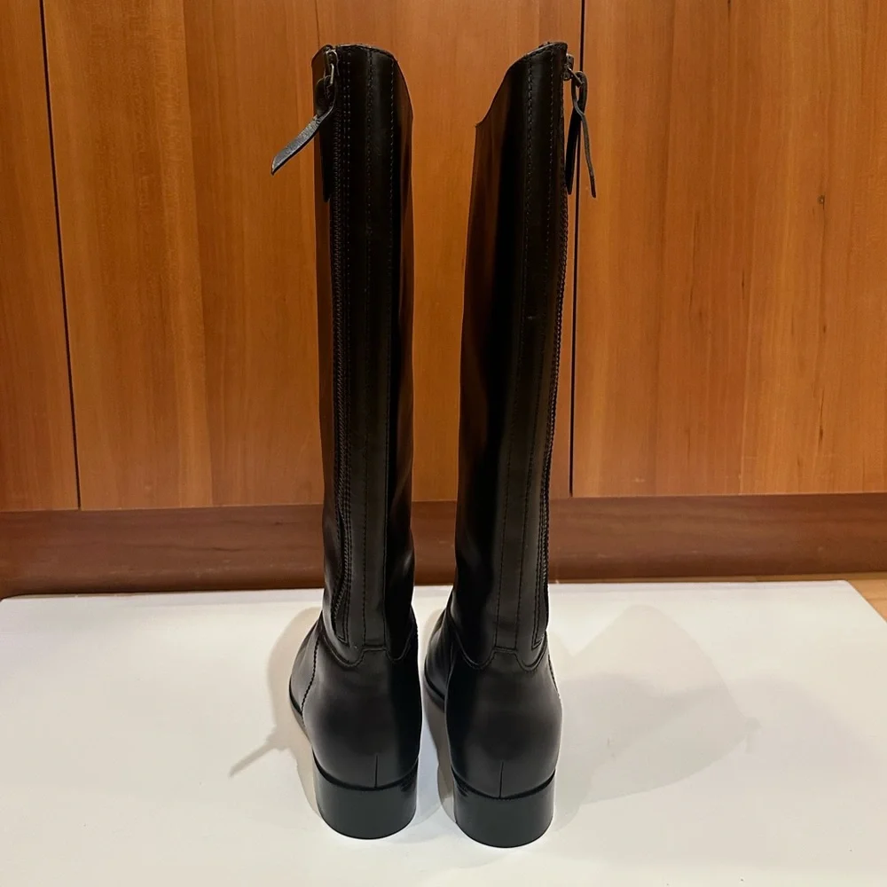 NWOT Cole Haan Black Knee-High Boots - Classic Minimalist - Picture 4 of 10